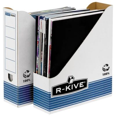 Fellowes Bankers Box R-Kive portariviste A4, confezione da 10, bianco e blu