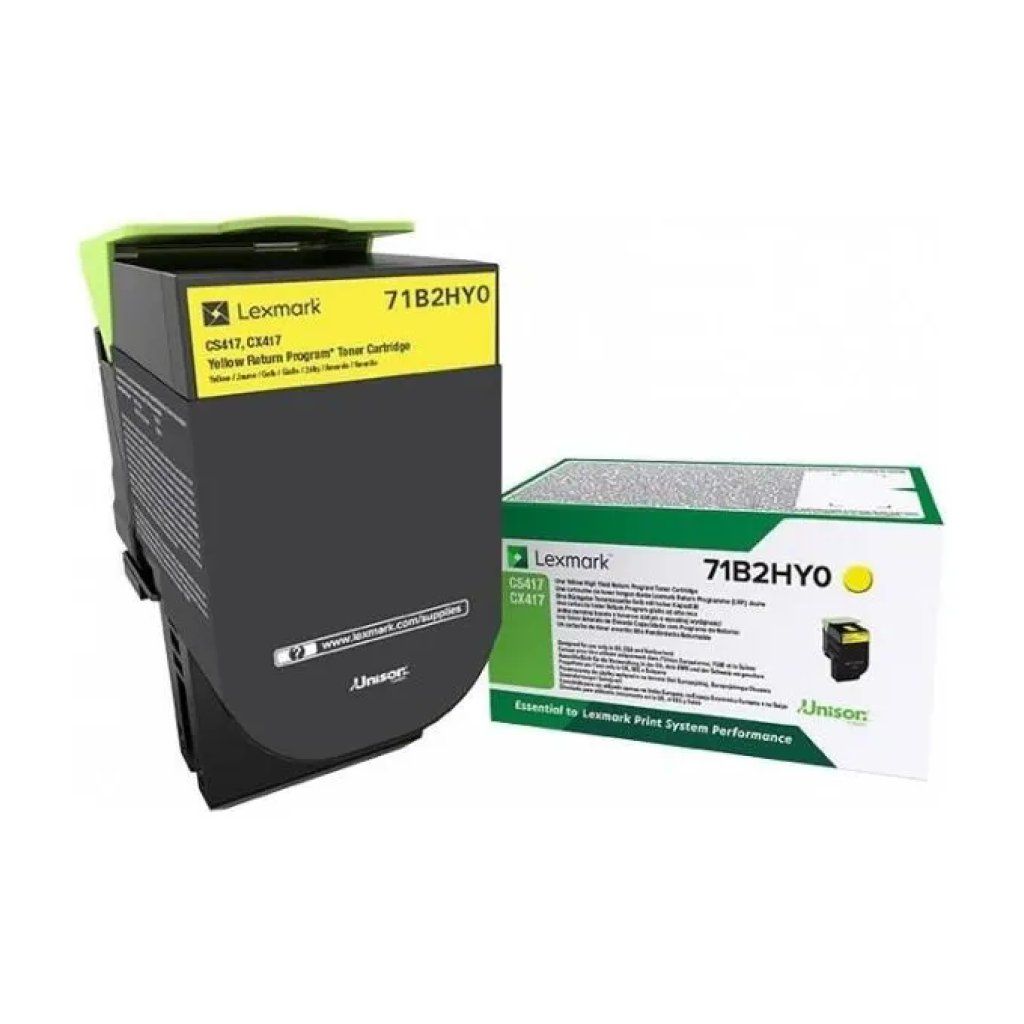 LEXMARK Toner giallo originale Lexmark 71B2HY0, 3.500 pagine
