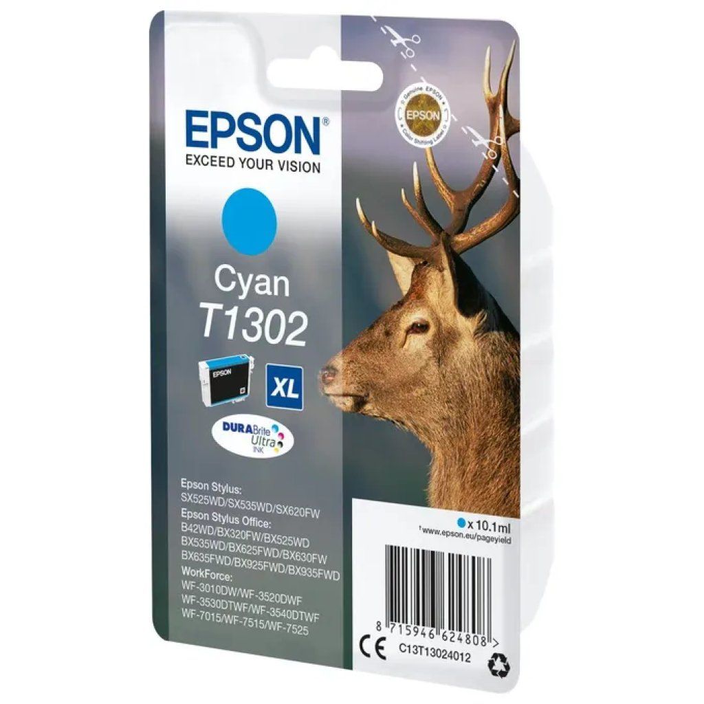 Epson Cartuccia originale Epson T1302 XL DURABrite Ultra Ciano, 10,1 ml