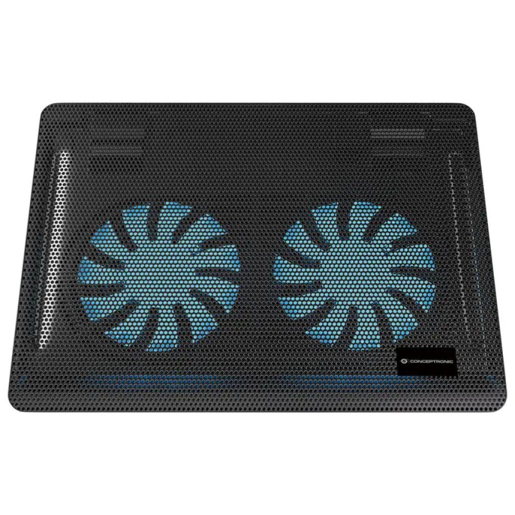 Conceptronic CNBCOOLPAD2F – Base di raffreddamento USB per laptop fino a 17”