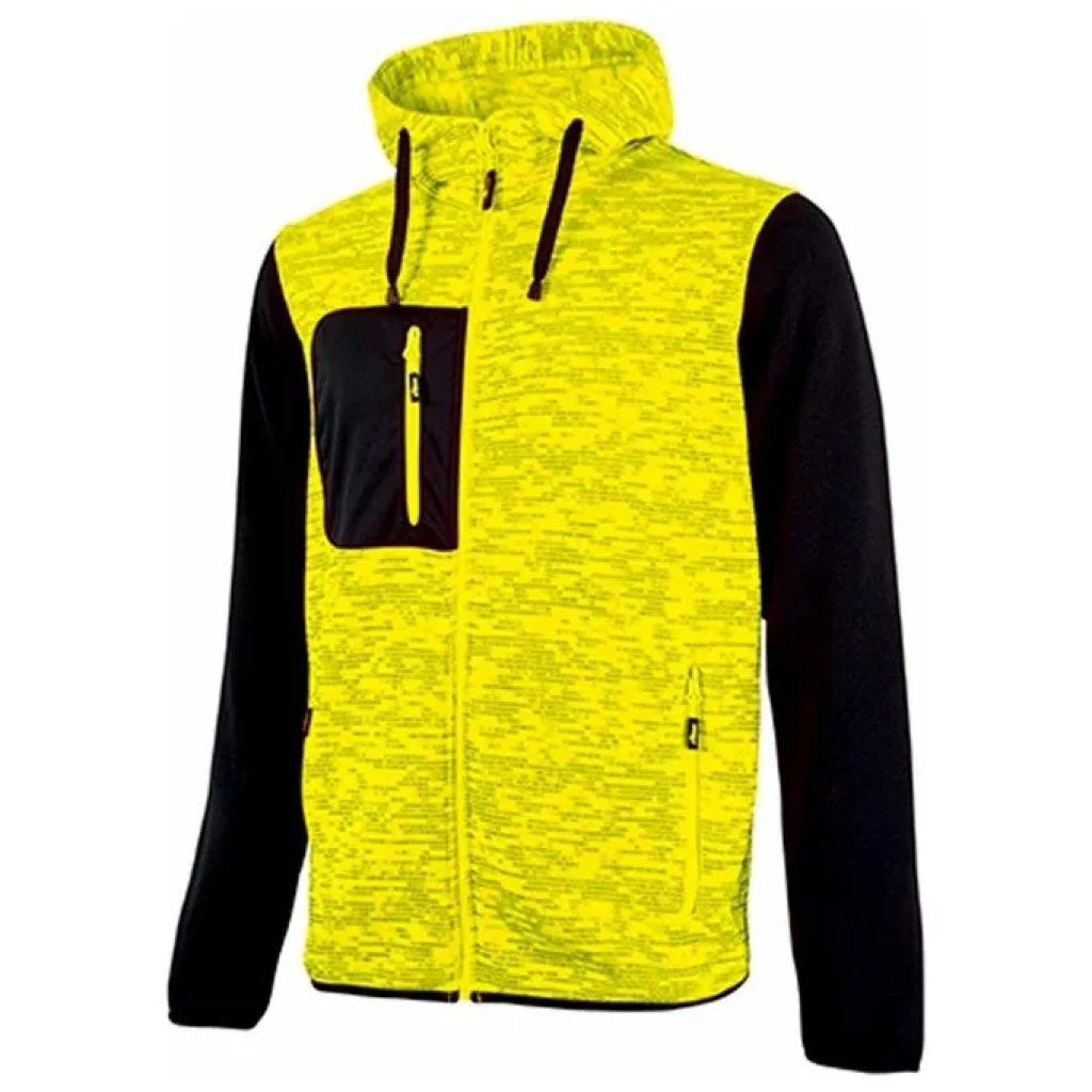 U-Power Rainbow EY174YFS – Felpa da lavoro full-zip giallo fluo