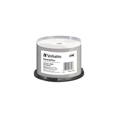 Verbatim DataLifePlus CD-R 700 MB 52x stampabili termicamente, confezione da 50