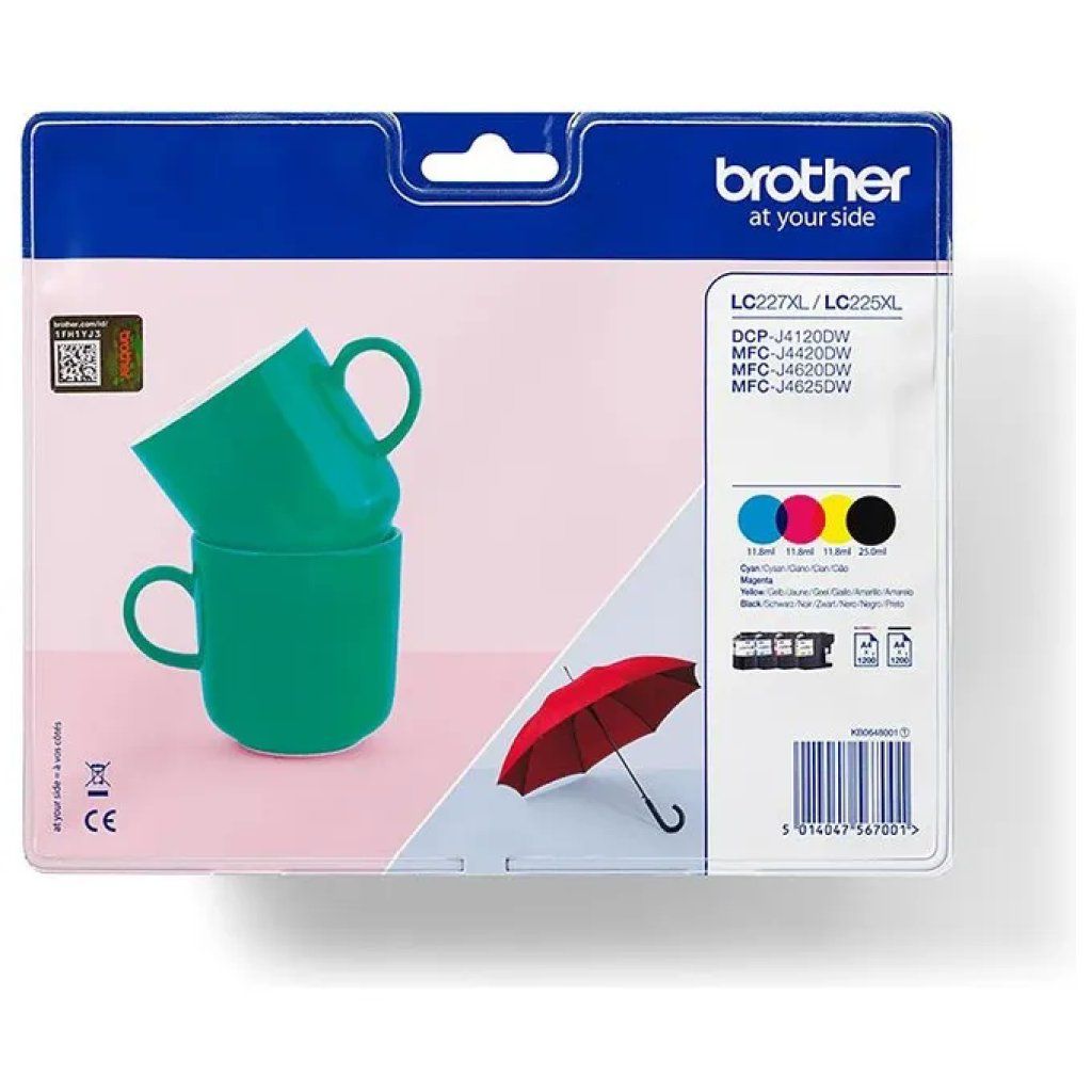Brother LC227XLVALBP – Kit 4 Cartucce Inkjet Originali XL