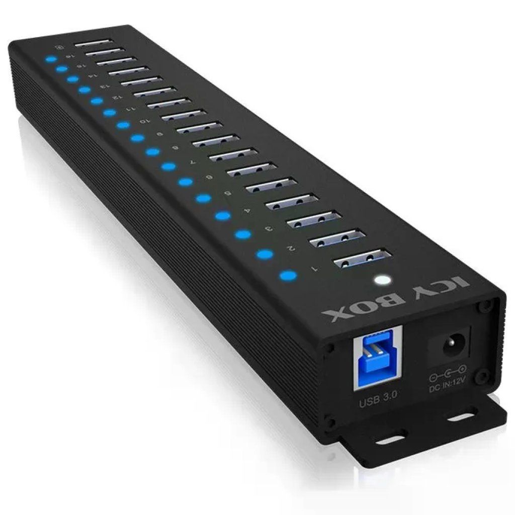 ICY BOX IB-HUB1717-U3 Hub USB 3.2 Gen 1 a 17 porte