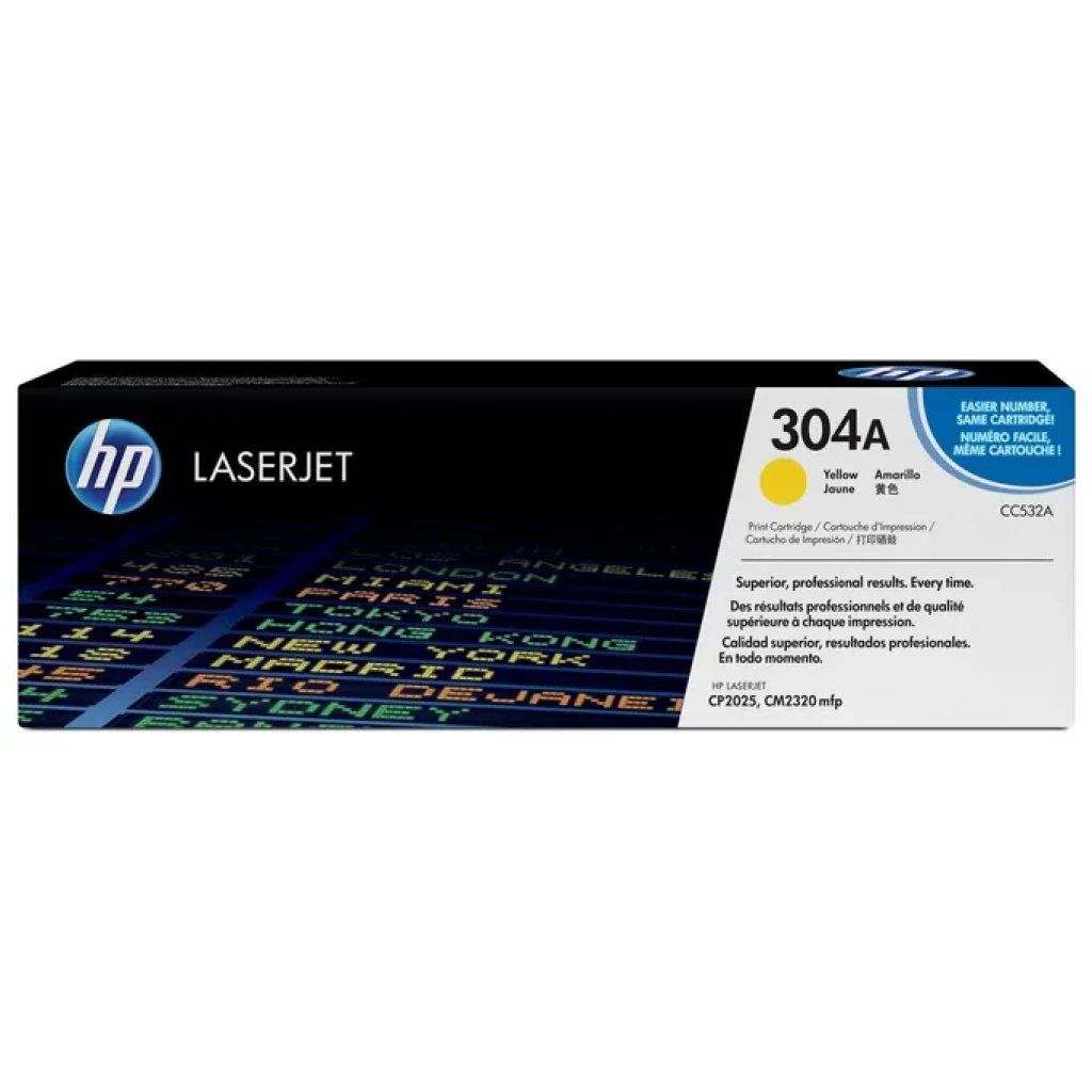 HP 304A CC532A Toner Giallo Originale LaserJet HP 304A CC532A Toner Giallo Originale LaserJet