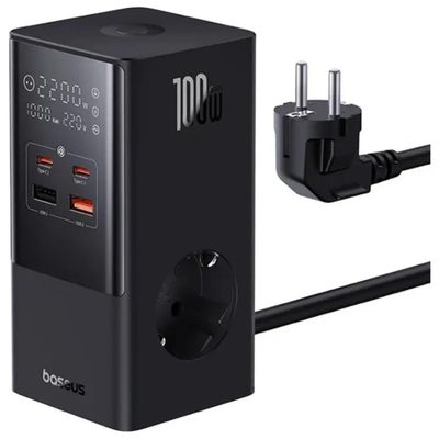 Baseus PowerCombo Tower 100W – Multipresa con 2 Prese AC e 4 Porte USB