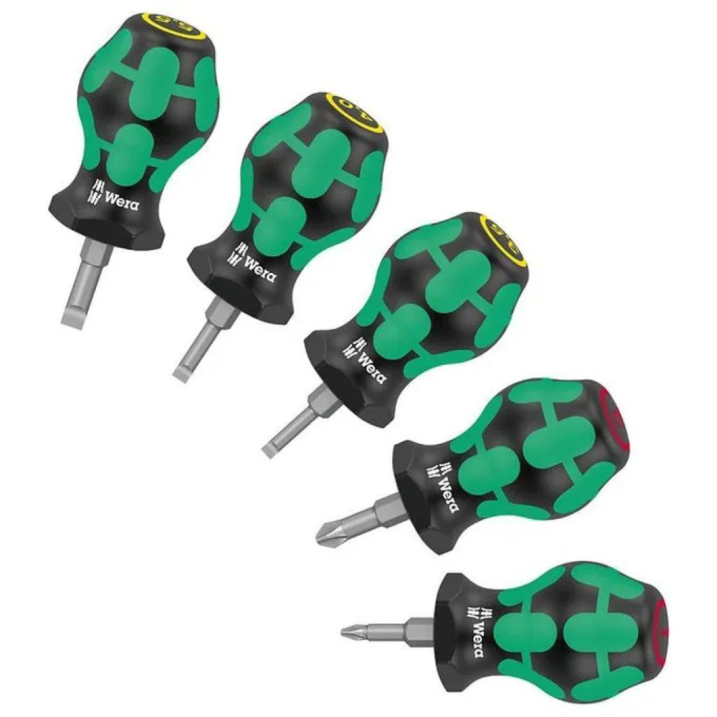 Wera 05008870001 Stubby Set 1 Set di cacciaviti misti 5 pezzi con impugnatura Kraftform bicomponente e
