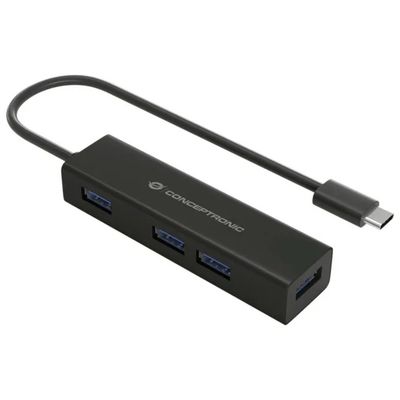 Conceptronic HUBBIES07B Hub USB-C 3.2 Gen 1 Nero