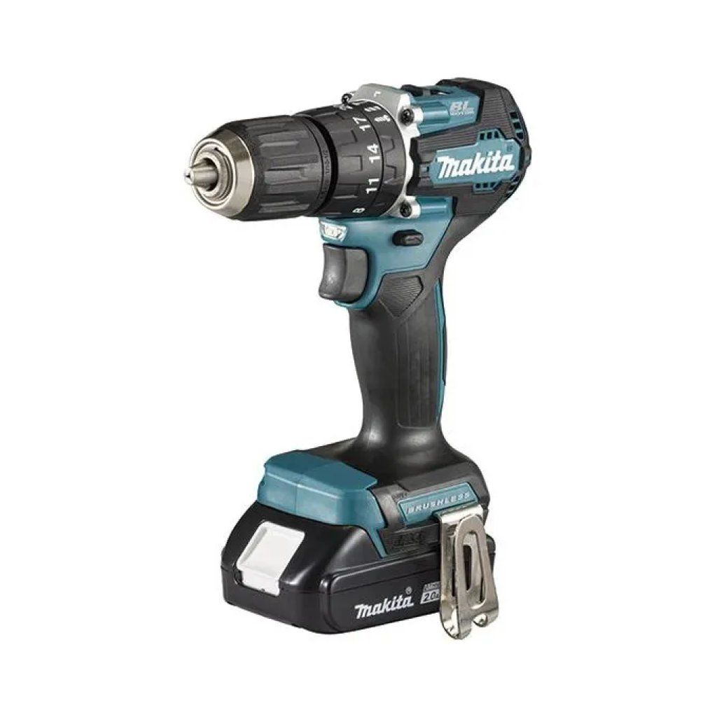 Makita DHP487RAJ Trapano Avvitatore a Percussione 18 V Brushless con 2 Batterie e Valigetta MAKPAC