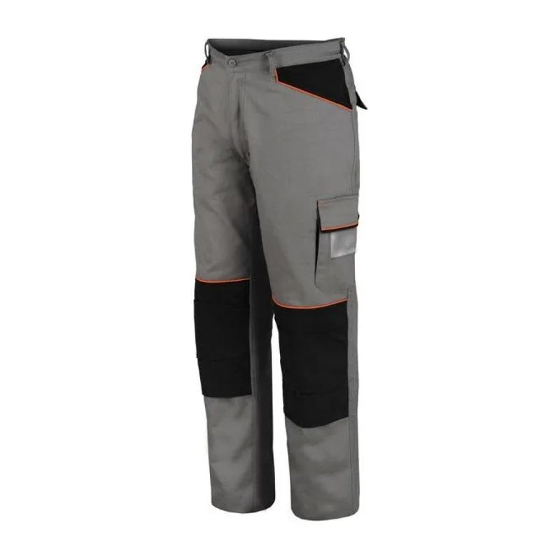 ISSA SHOT Pantalone da lavoro multitasca grigio e nero, taglia S