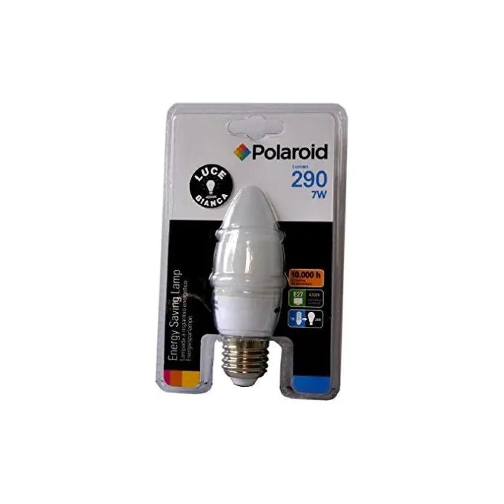 Polaroid 610-819099 Lampadina LED a Candela E27 7 W, 290 lm, 4200 K