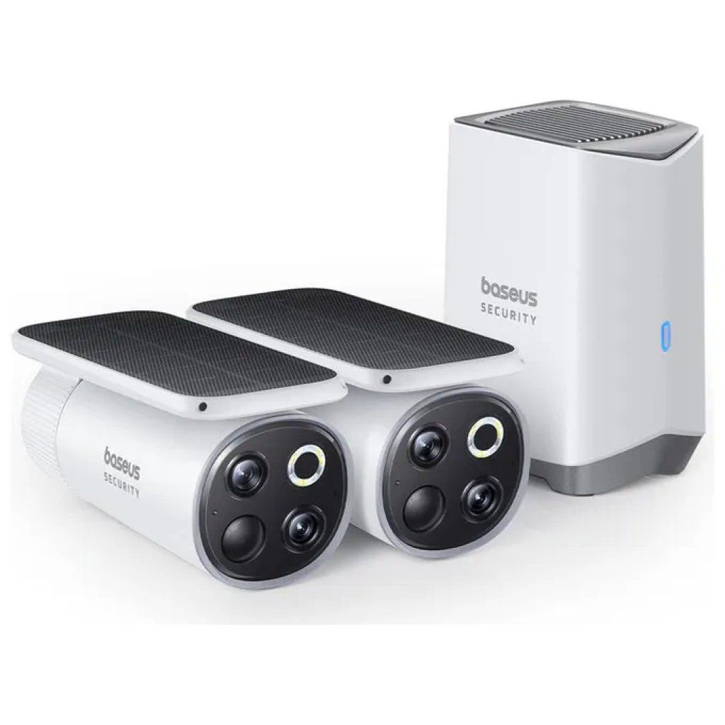 Baseus S1 Pro Kit Videosorveglianza Wireless 3K con 2 Telecamere Solari