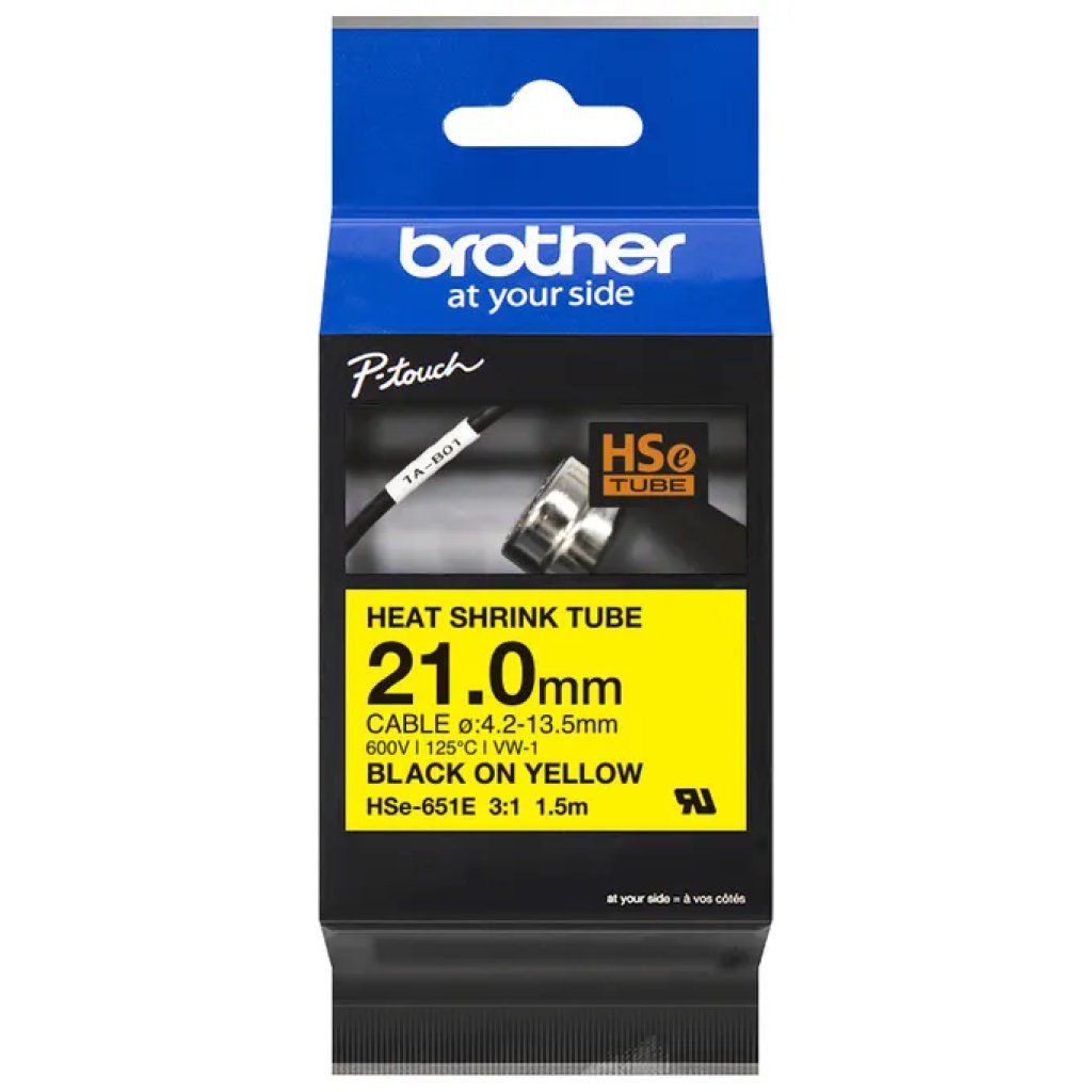 Brother HSe-651E Nastro Termorestringente 21 mm