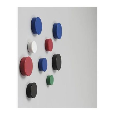 NOBO Magneti piatti neri 2 cm, confezione da 8