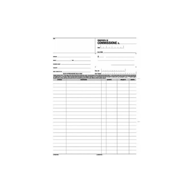 Data Ufficio DU16721C000 – Blocchi Proposte di Commissione A4, 10 x 50 fogli autoricalcanti