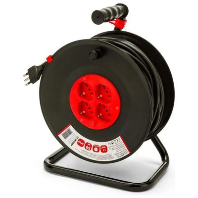 Velamp REEL-IT-50 Avvolgicavo con 4 Prese e Cavo da 50 m