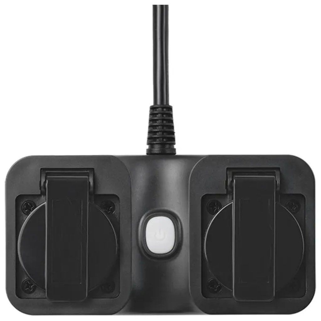 Edimax SP-1122WTO Presa Smart Wi-Fi a 2 Prese EU, 2300 W, Alexa e Google Assistant, Nera