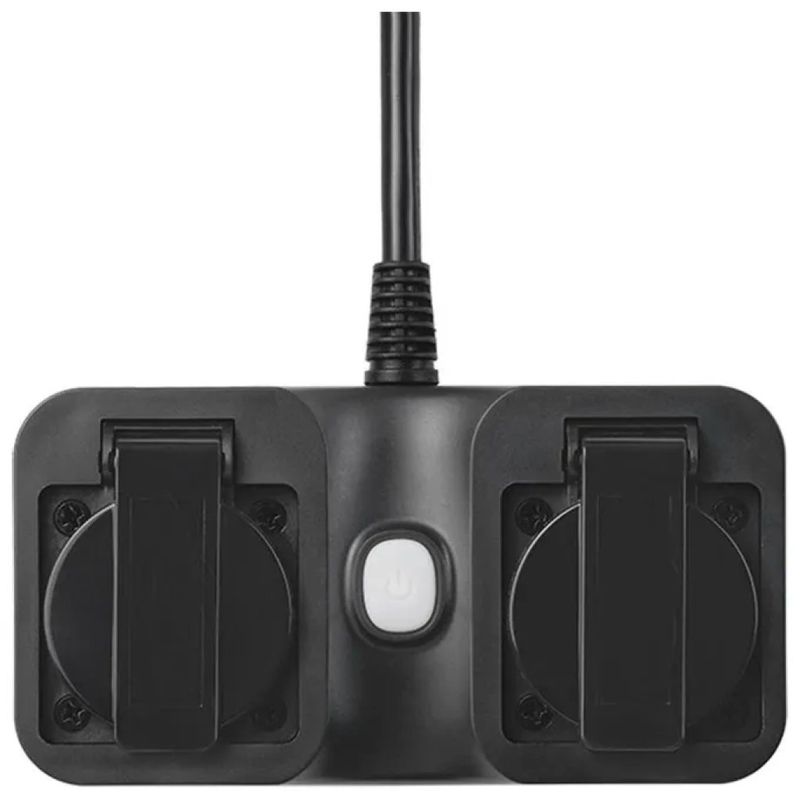 Edimax SP-1122WTO Presa Smart Wi-Fi a 2 Prese EU, 2300 W, Alexa e Google Assistant, Nera