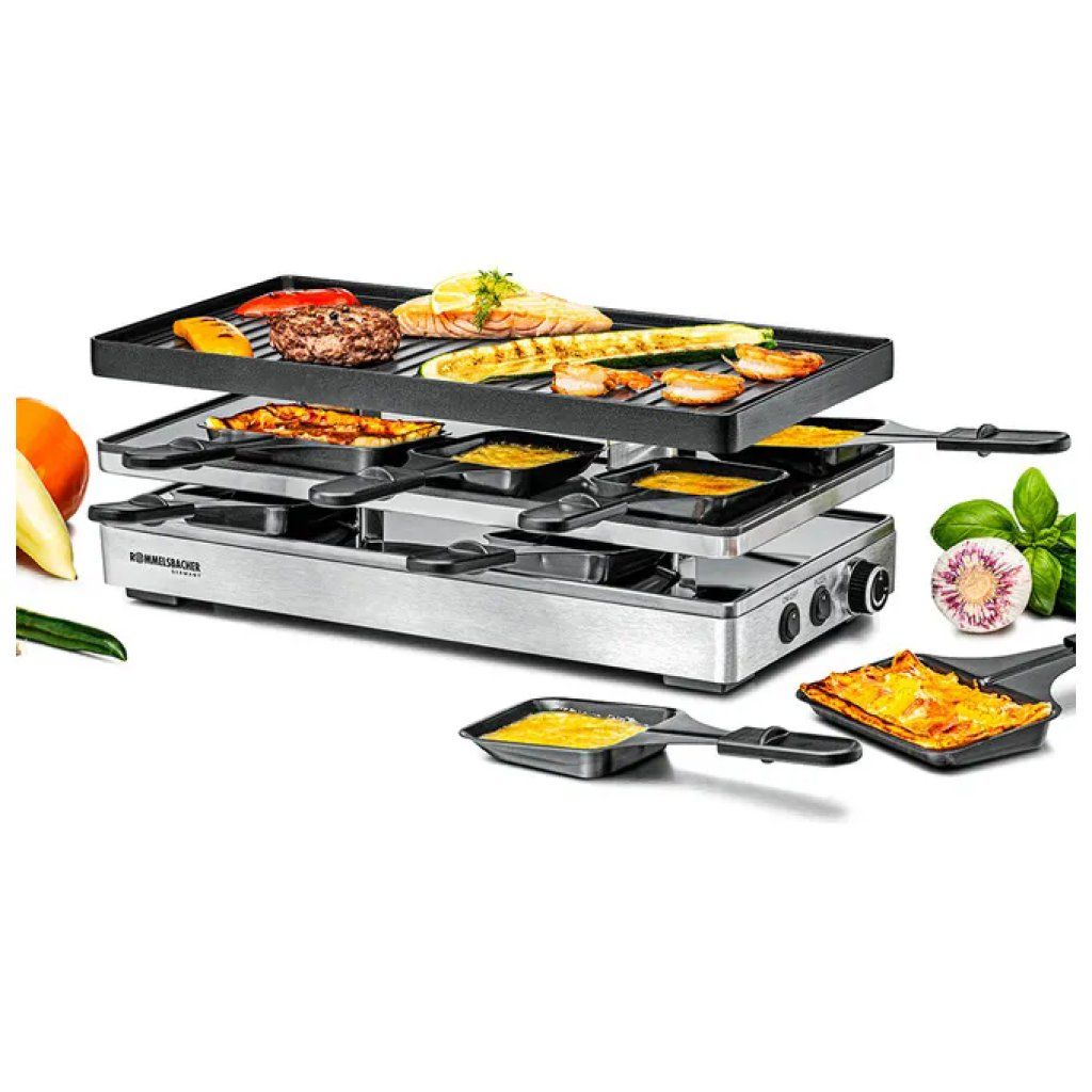 Rommelsbacher RCP 1800 Pizza Raclette 1800 W con piastra reversibile