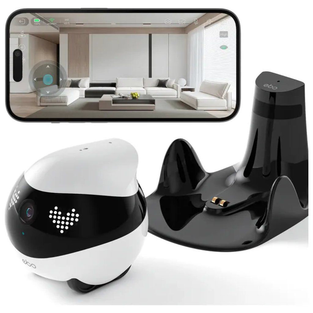 ENABOT EBO Air 2 Robot Domestico Mobile con Telecamera 2K, Blu