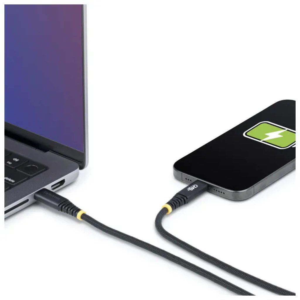 StarTech Cavo USB-C 240W PD 3.1 EPR, 3 m, silicone e nylon intrecciato, nero