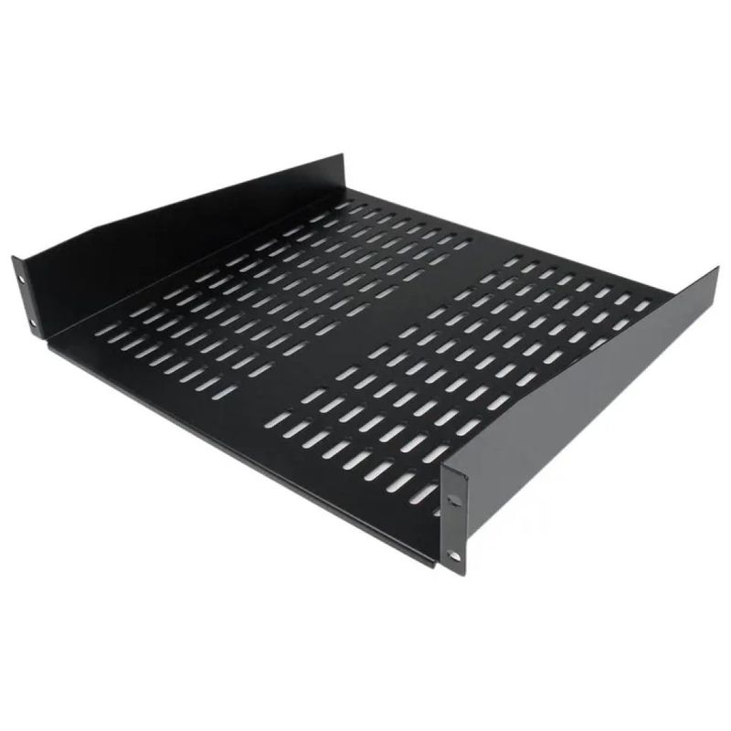 StarTech.com CABSHELFV – Scaffale ventilato per rack 2U, 16 pollici, nero