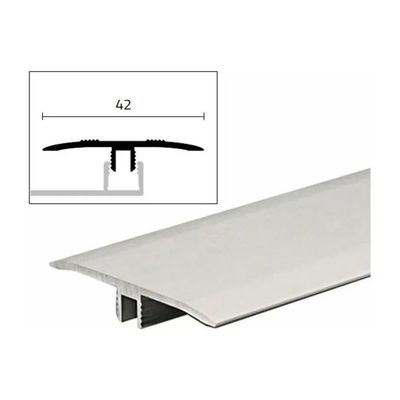 Arcansas 025GA1-90 Profilo di transizione in alluminio satinato, argento, 42 mm x 90 cm