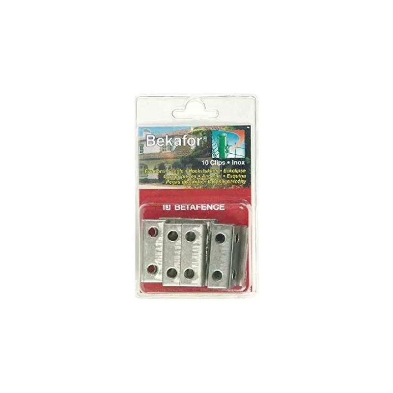 Betafence Bekaclip Clip Inox per Angoli, 10 Pezzi