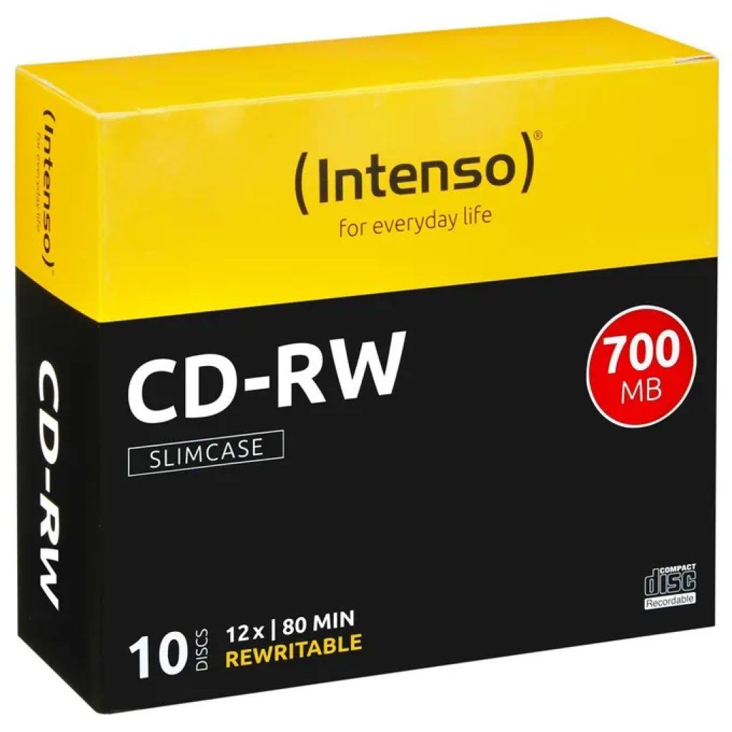 Intenso CD-RW 700 MB 12x – Confezione da 10