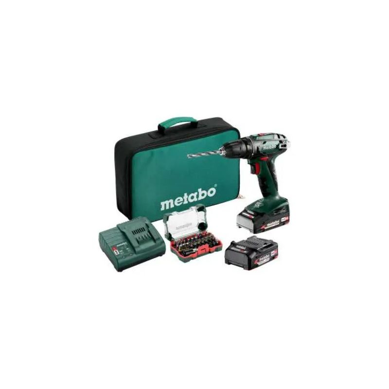 Metabo BS 18 Trapano Avvitatore 18 V con 2 Batterie