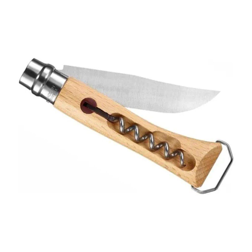 Opinel N°10 Coltello Pieghevole con Cavatappi e Apribottiglie