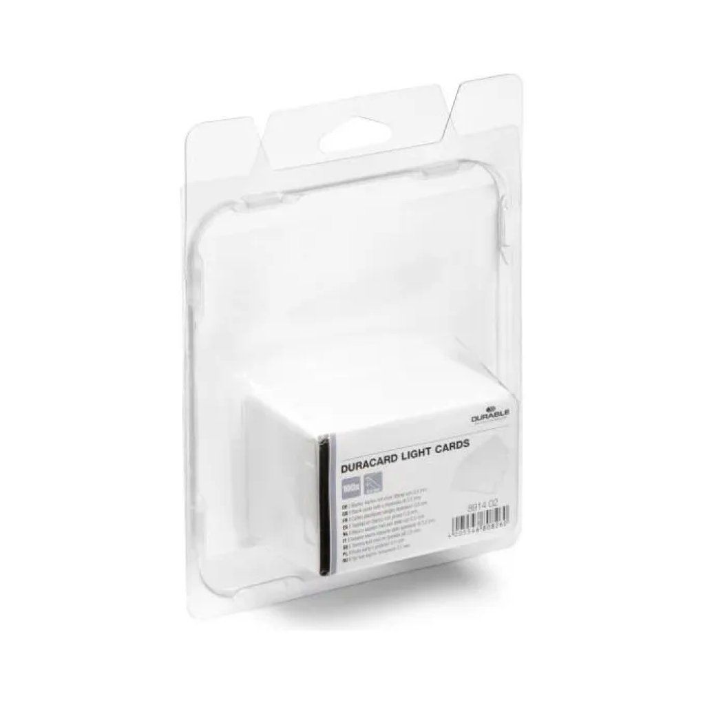 Durable 8914-02 – 100 tessere PVC bianche per Duracard ID 300