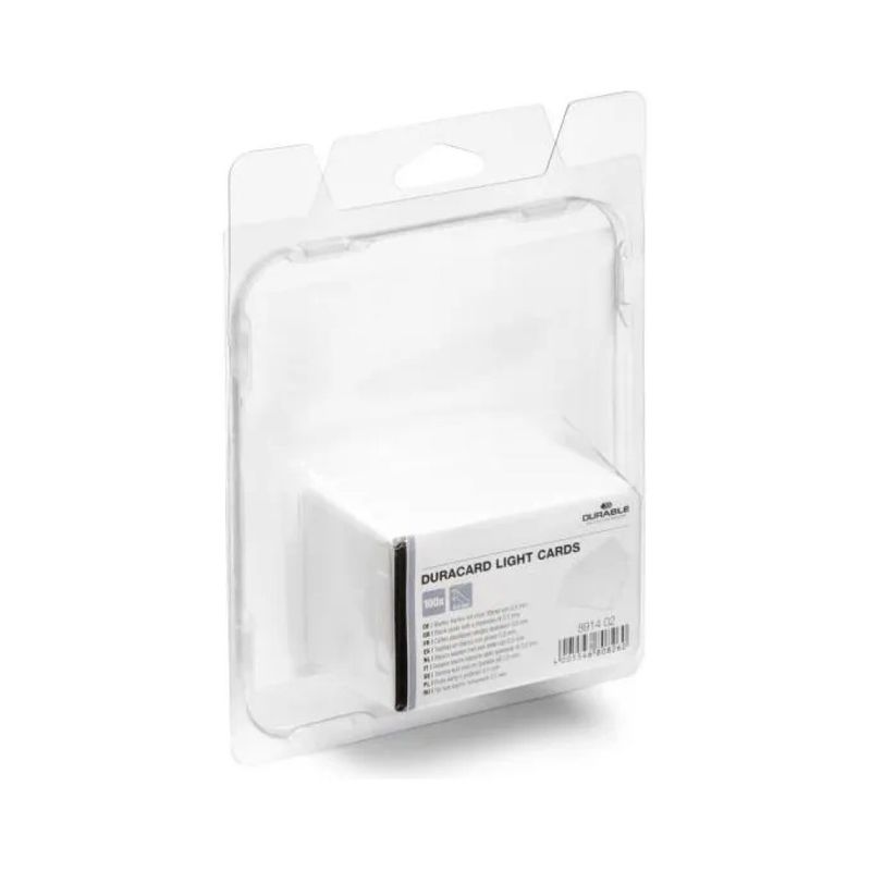 Durable 8914-02 – 100 tessere PVC bianche per Duracard ID 300