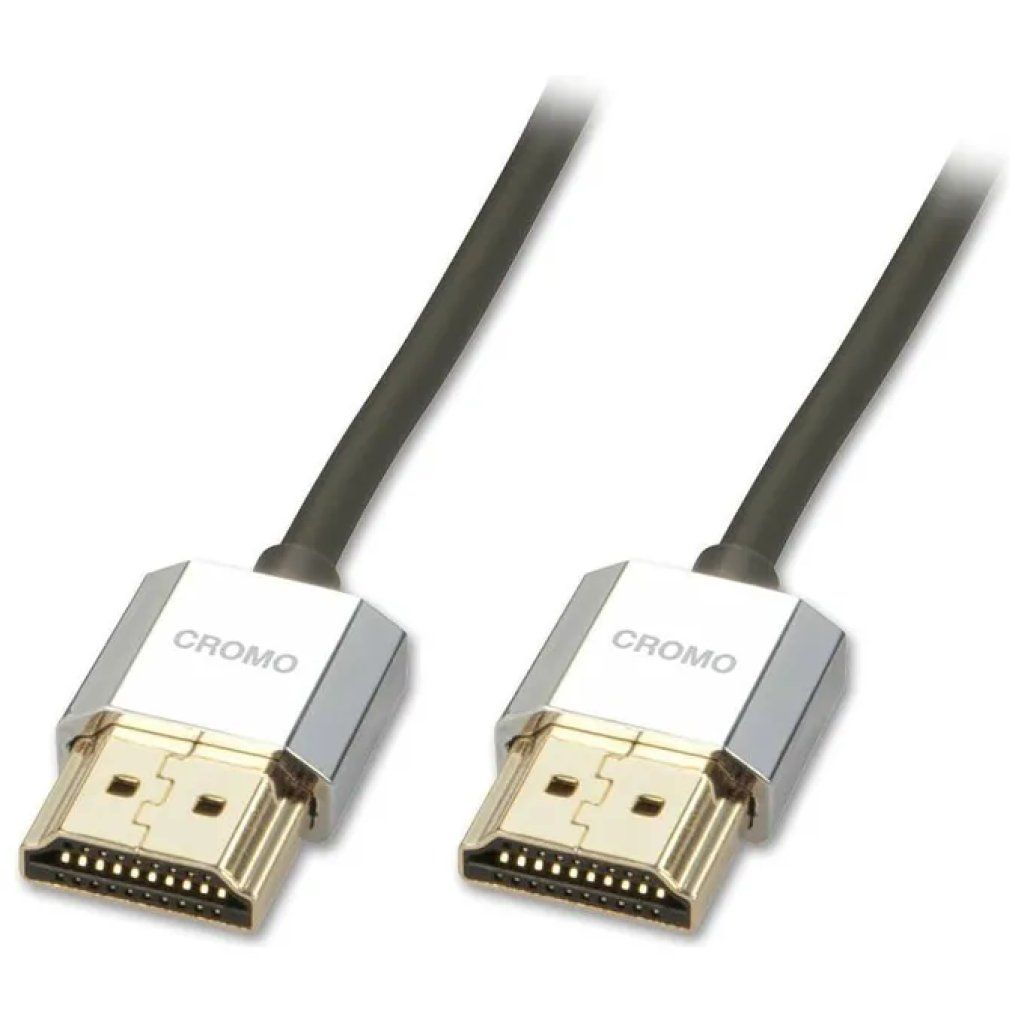 Lindy CROMO Slim 41676 Cavo HDMI 2.0 4K 60 Hz, 4,5 m, Nero