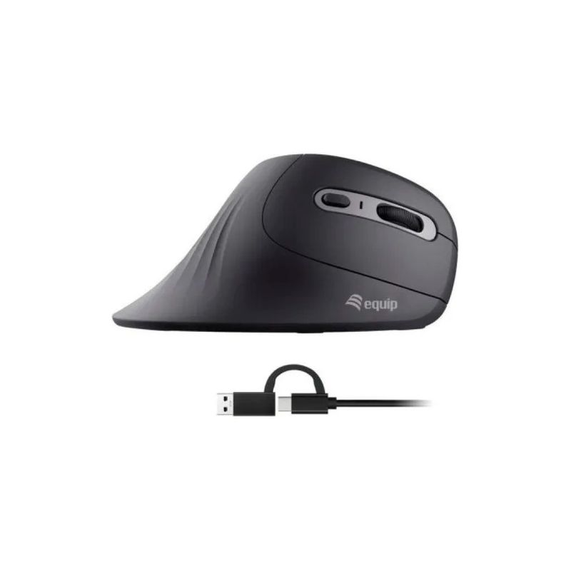 Equip Mouse Verticale Ergonomico 7200 DPI, 8 Pulsanti, Nero