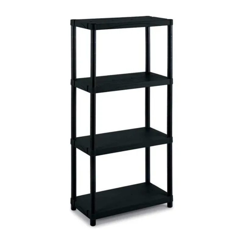 TERRY 3060-4 Scaffale Nero a 4 Ripiani, 60 x 30 x 132 cm TERRY 3060-4 Scaffale Nero a 4 Ripiani, 60 x 30 x 132 cm
