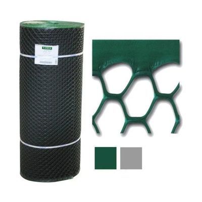 T-REX 09980 – Rete esagonale in plastica grigia, 100 cm x 50 m