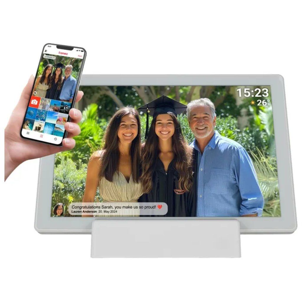 Denver PFF-1070W Cornice Digitale Wi-Fi 10,1" Touch Bianca, 16 GB