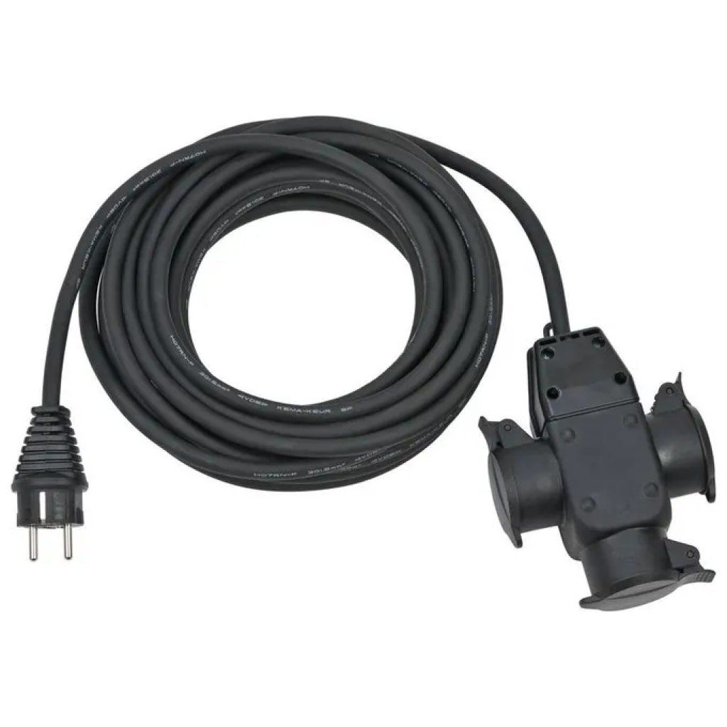 Brennenstuhl 1167810301 – Prolunga 10 m con presa tripla IP44