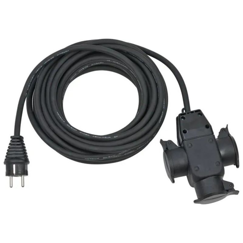 Brennenstuhl 1167810301 – Prolunga 10 m con presa tripla IP44