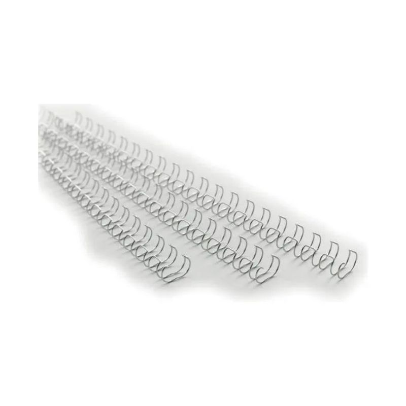 GBC MultiBind – Spirali Metalliche A4, 21 Anelli, 10 mm, Argento, 100 Pezzi