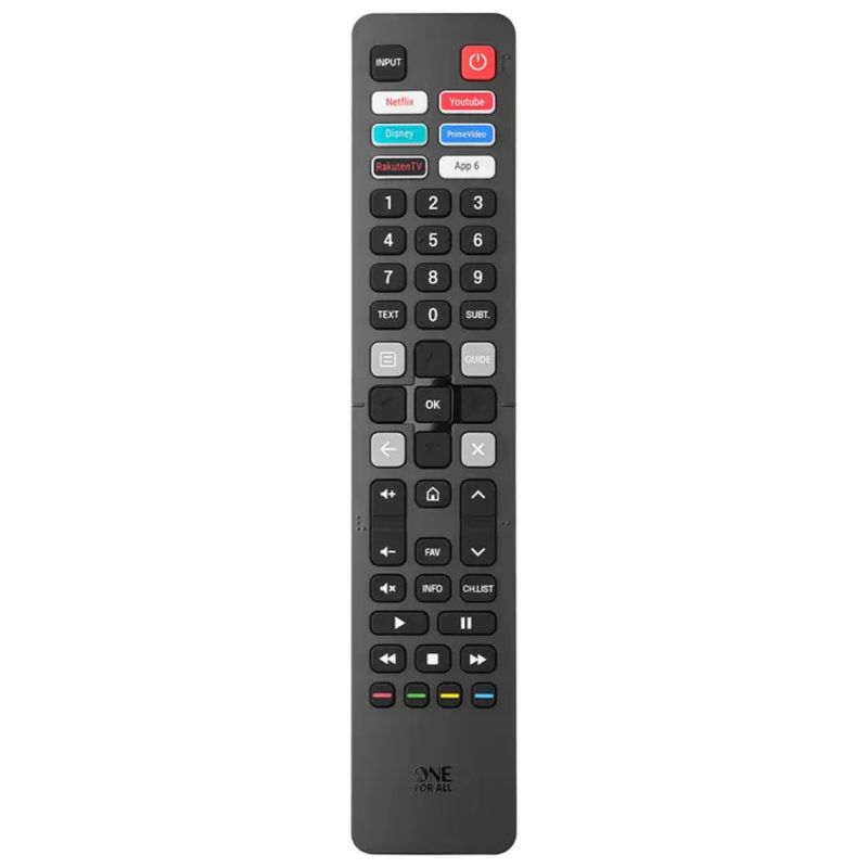 One For All URC4916 Telecomando Universale per TV Hisense, 54 Tasti, Nero