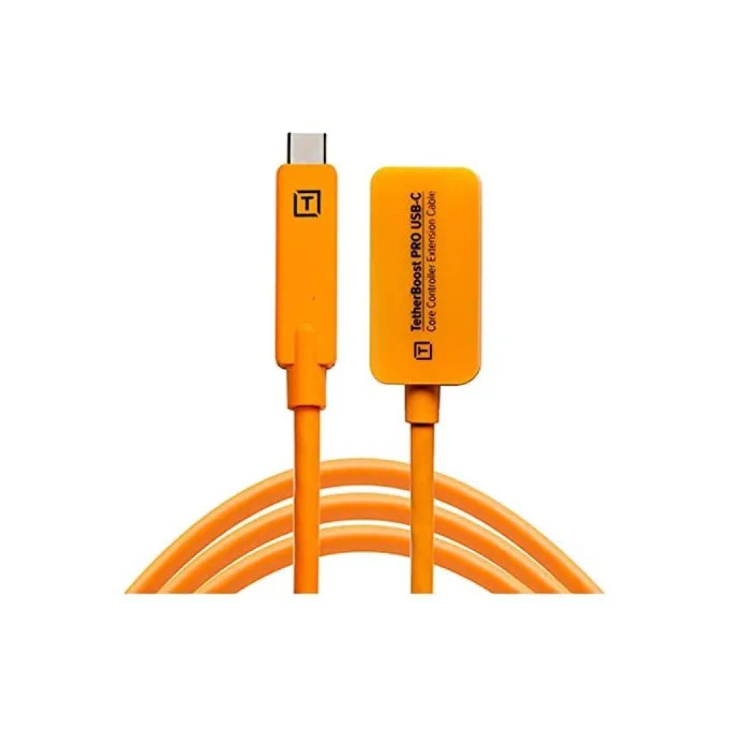 Tether Tools TetherBoost Pro – Prolunga attiva USB-C da 4,6 m arancione