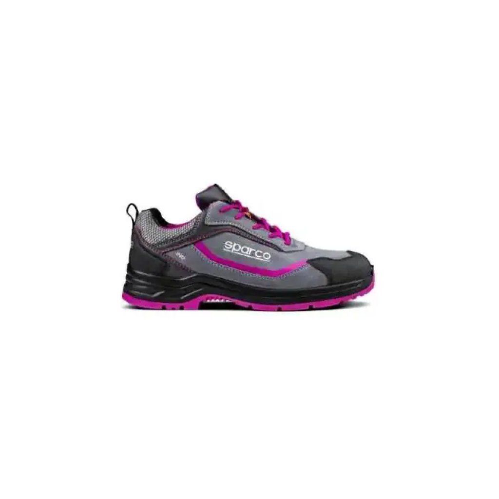 Sparco Indy Danica S3S ESD – Scarpe antinfortunistiche grigio e fucsia