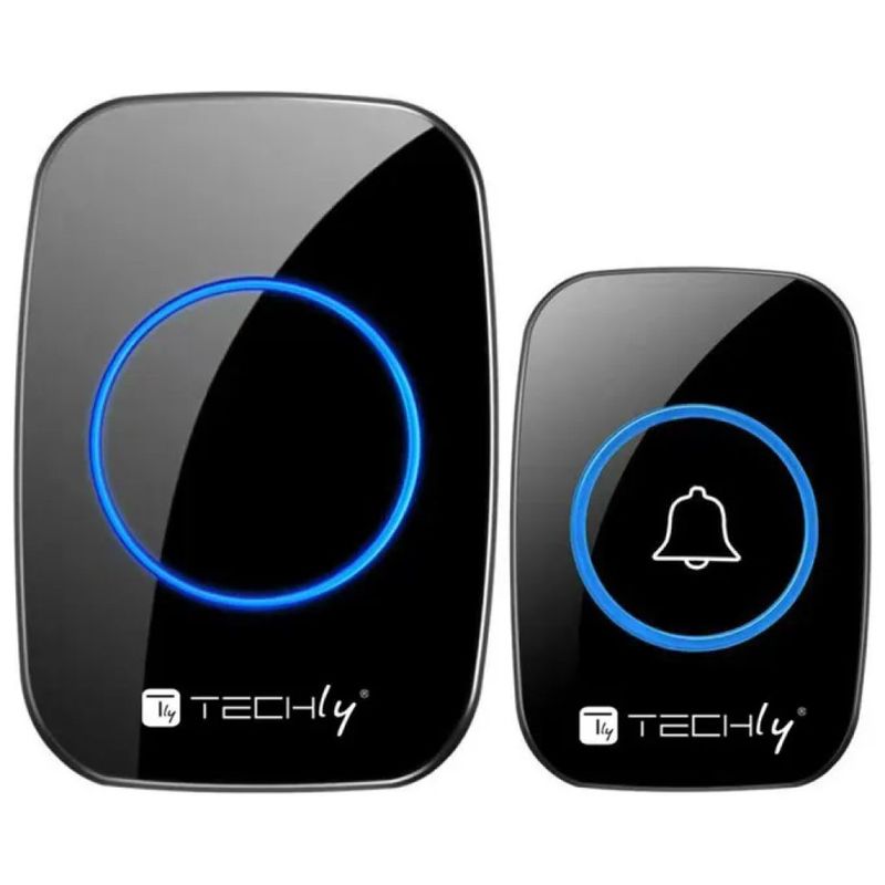 TECHly Campanello Wireless con Portata 300 m e 60 Melodie
