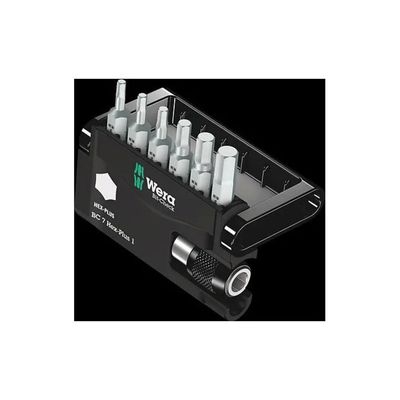 Wera Bit-Check 7 Hex-Plus 1 – Set 6 inserti esagonali con portapunta Rapidaptor
