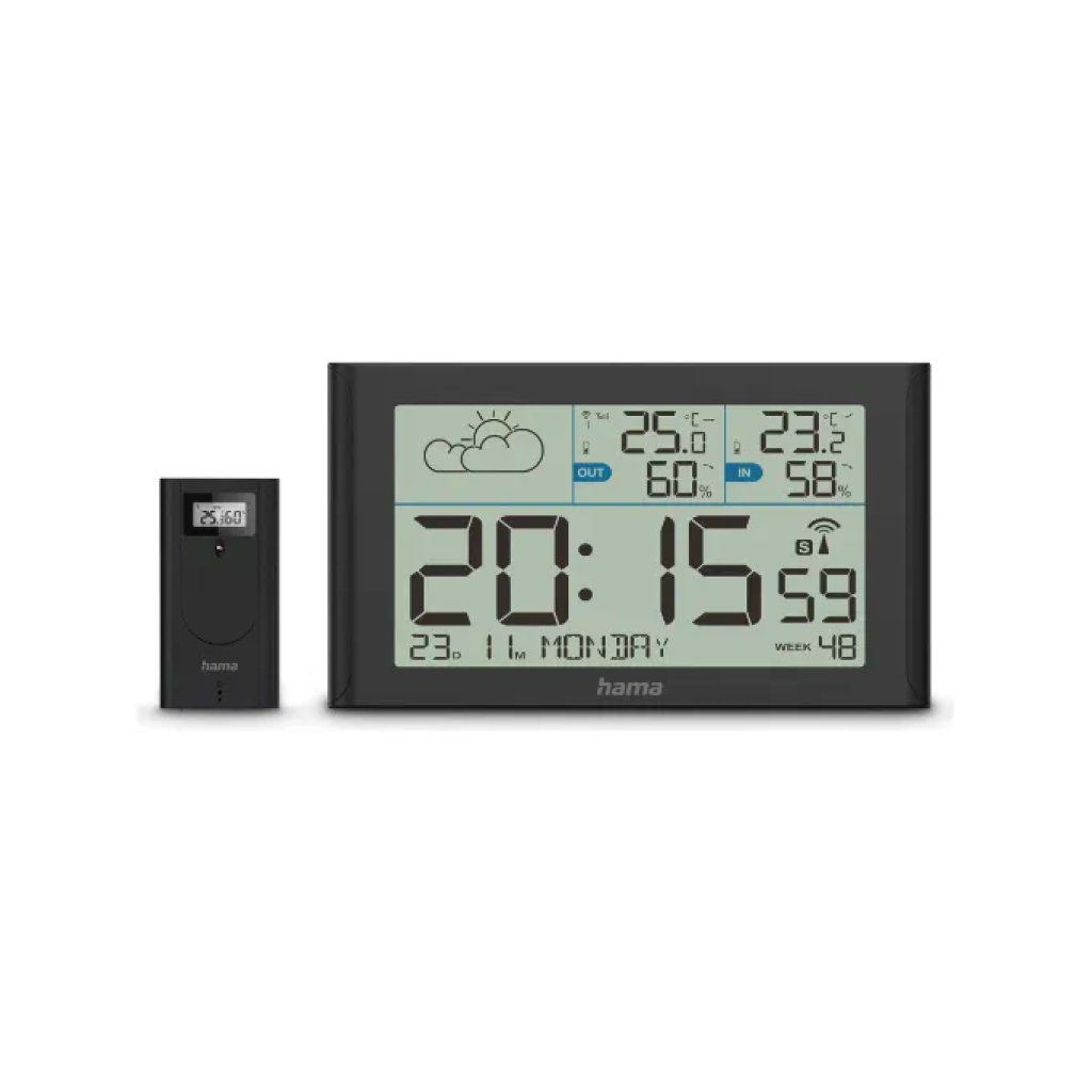 Hama 00222216 – Stazione meteorologica digitale nera