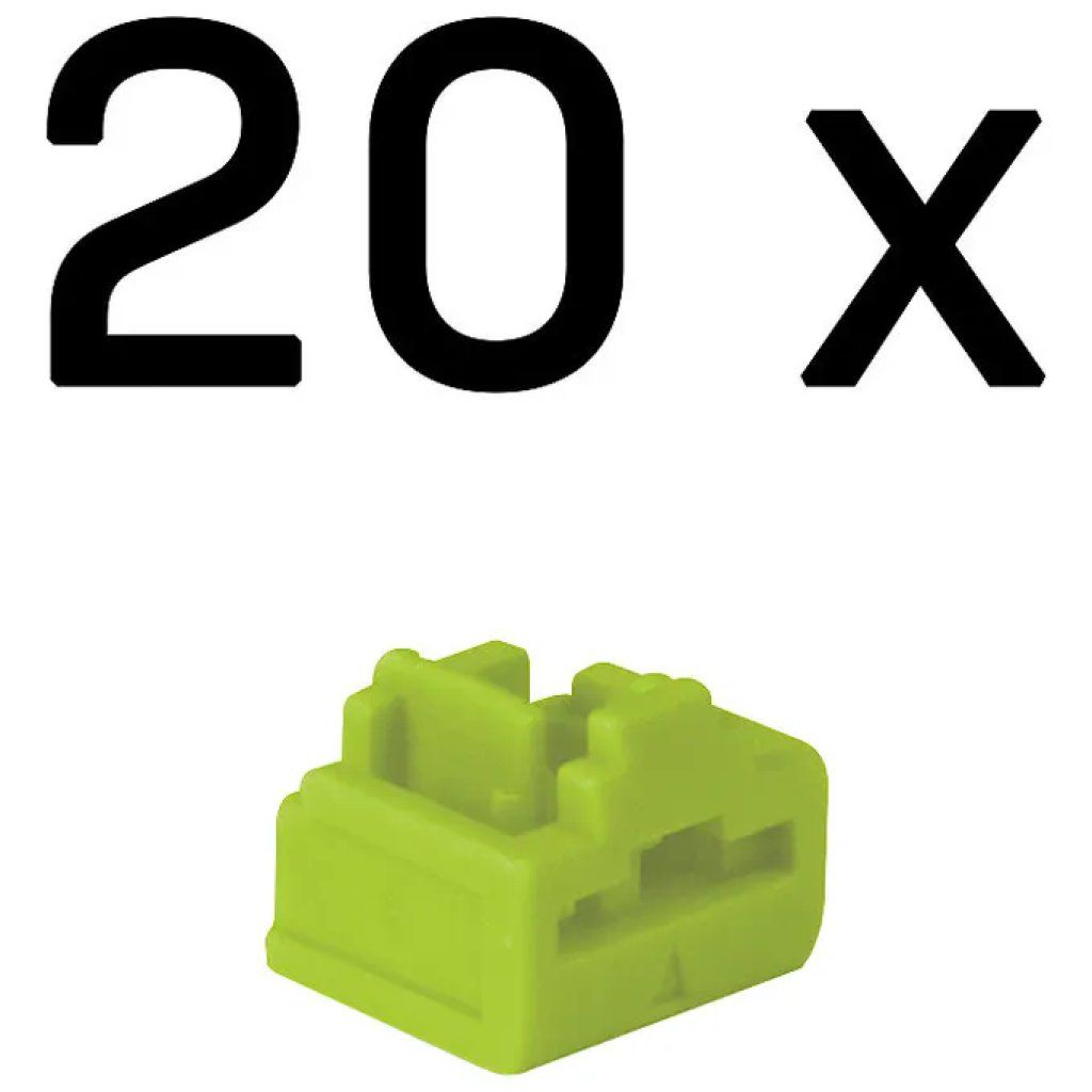 Lindy 47895 – Blocca porte RJ-45 verdi, confezione da 20