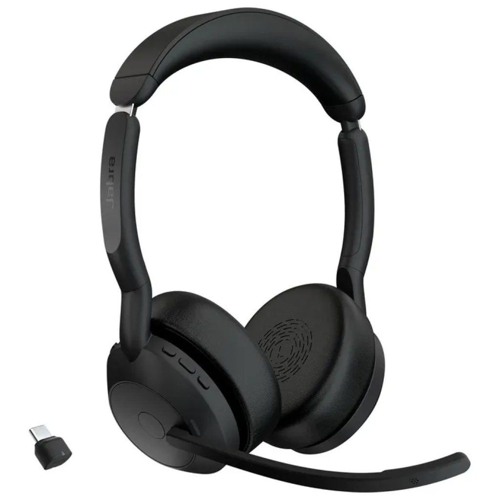 Jabra Evolve2 55 Auricolare Wireless Bluetooth 5.2 con Base di Ricarica USB-C, Nero Jabra Evolve2 55 Auricolare Wireless Bluetooth 5.2 con Base di Ricarica USB-C, Nero
