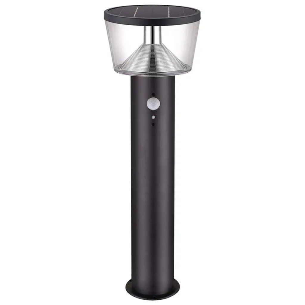 Velamp SL344 Lampada Solare da Terra LED con Sensore di Movimento, 600 lm, Nera